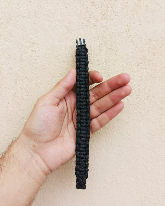 Paracord Bracelet - 4mm Black